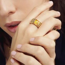 Carica l'immagine nel visualizzatore di Gallery, Anello in argento con Quarzo giallo Chicco Unoaerre